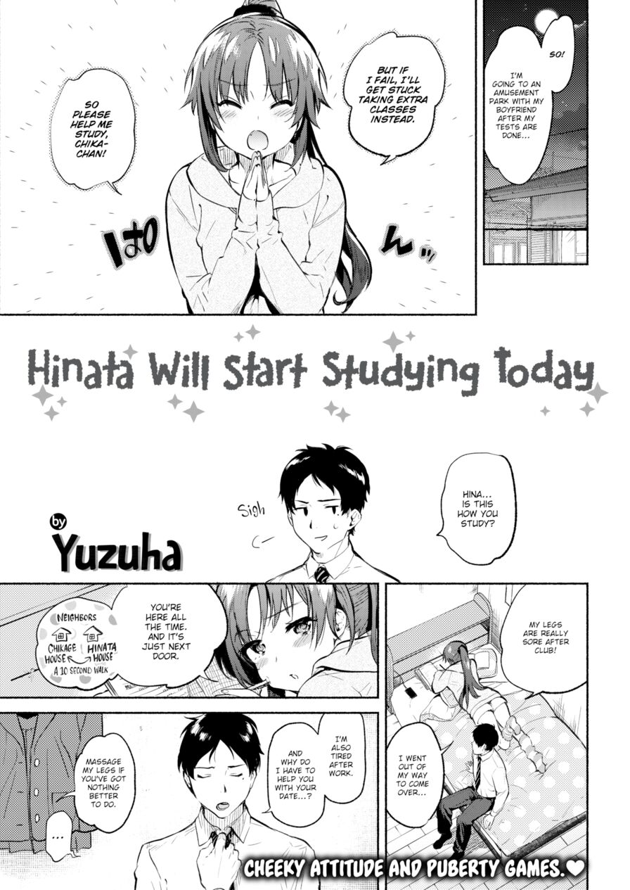 [Yuzuha] Hinata Will Start Studying Today (Comic Kairakuten 2018-04)