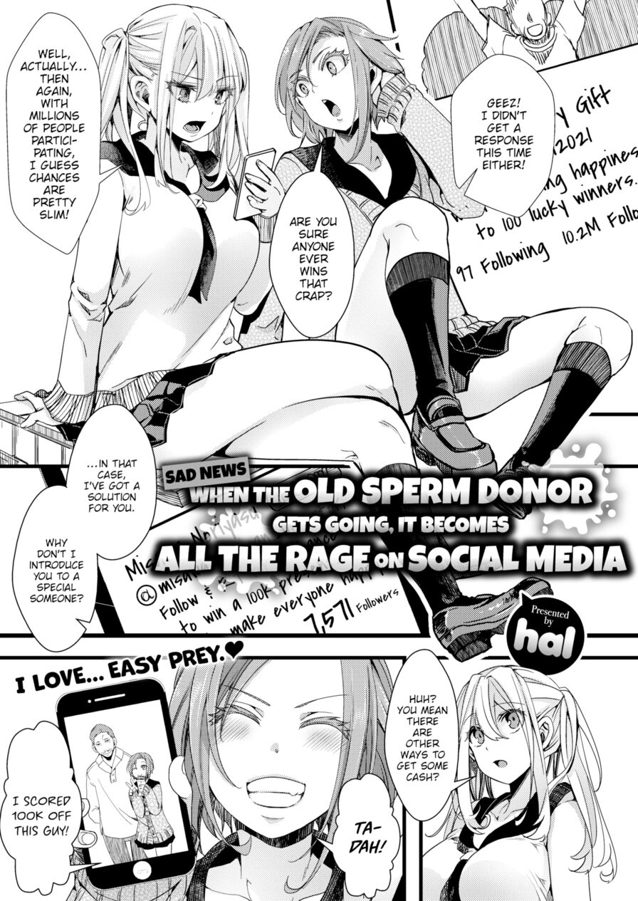 [hal] [Sad News] When the Old Sperm Donor Gets Going, It Becomes All the Rage on Social Media (Comic X-Eros #90)